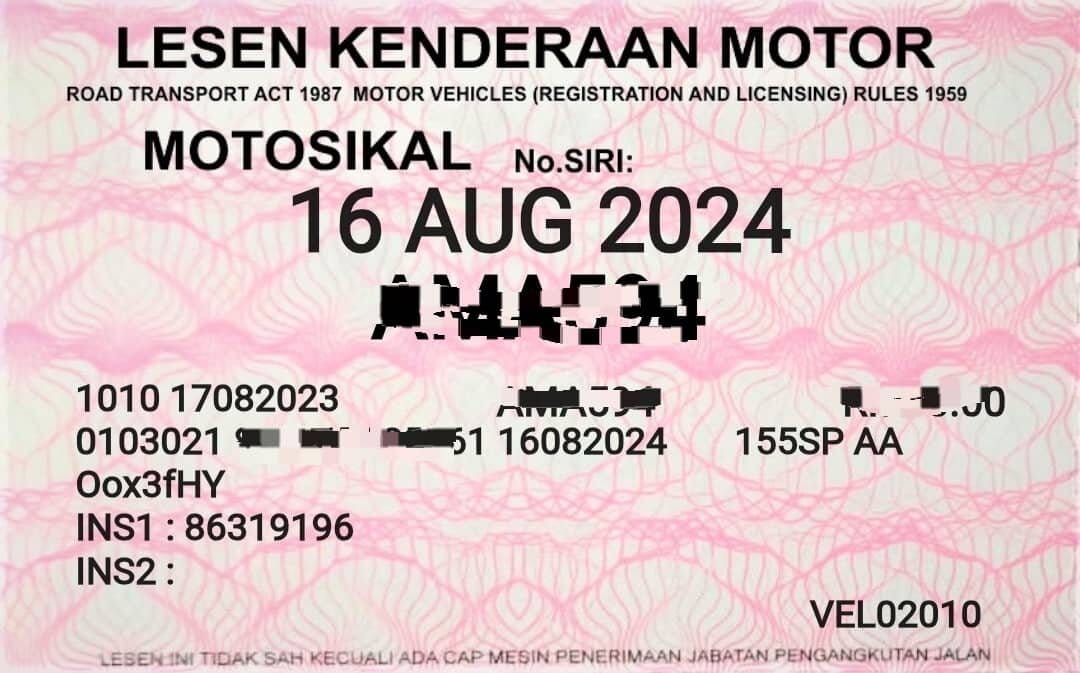 Contoh Roadtax